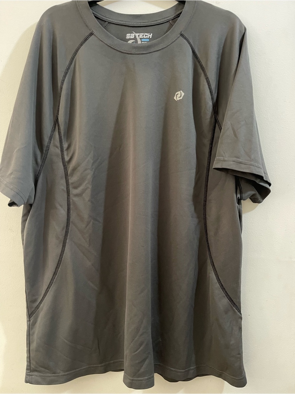 Sb Tech Men’s Performance Cool Play Light Gray Workout 2XL Shirt